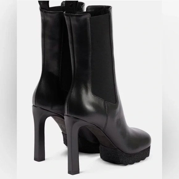 Off-White leather heeled boots - Picture 4 of 9